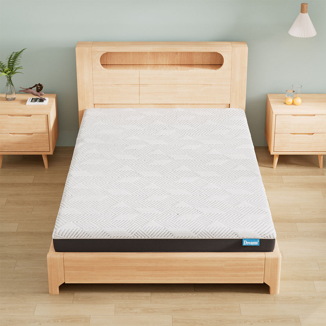 Dreamz Single Mattress Gel Memory Foam Cooling Breathable 15cm Medium Firm-1910112191349133319
