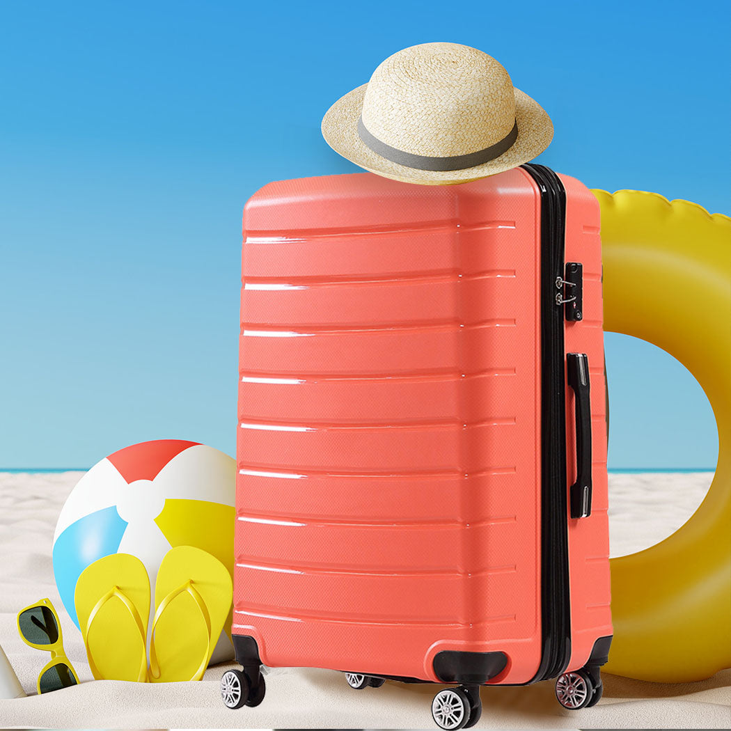 28" Travel Luggage Carry On Expandable Coral-1942352931105935367