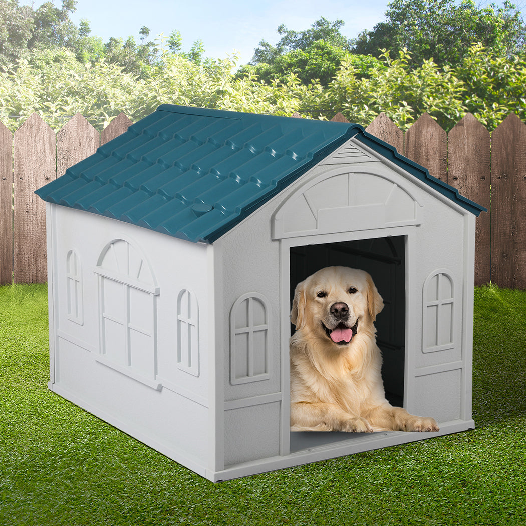 PaWz Dog Kennel Outdoor Indoor Pet Plastic XL Blue-1942353083443056647