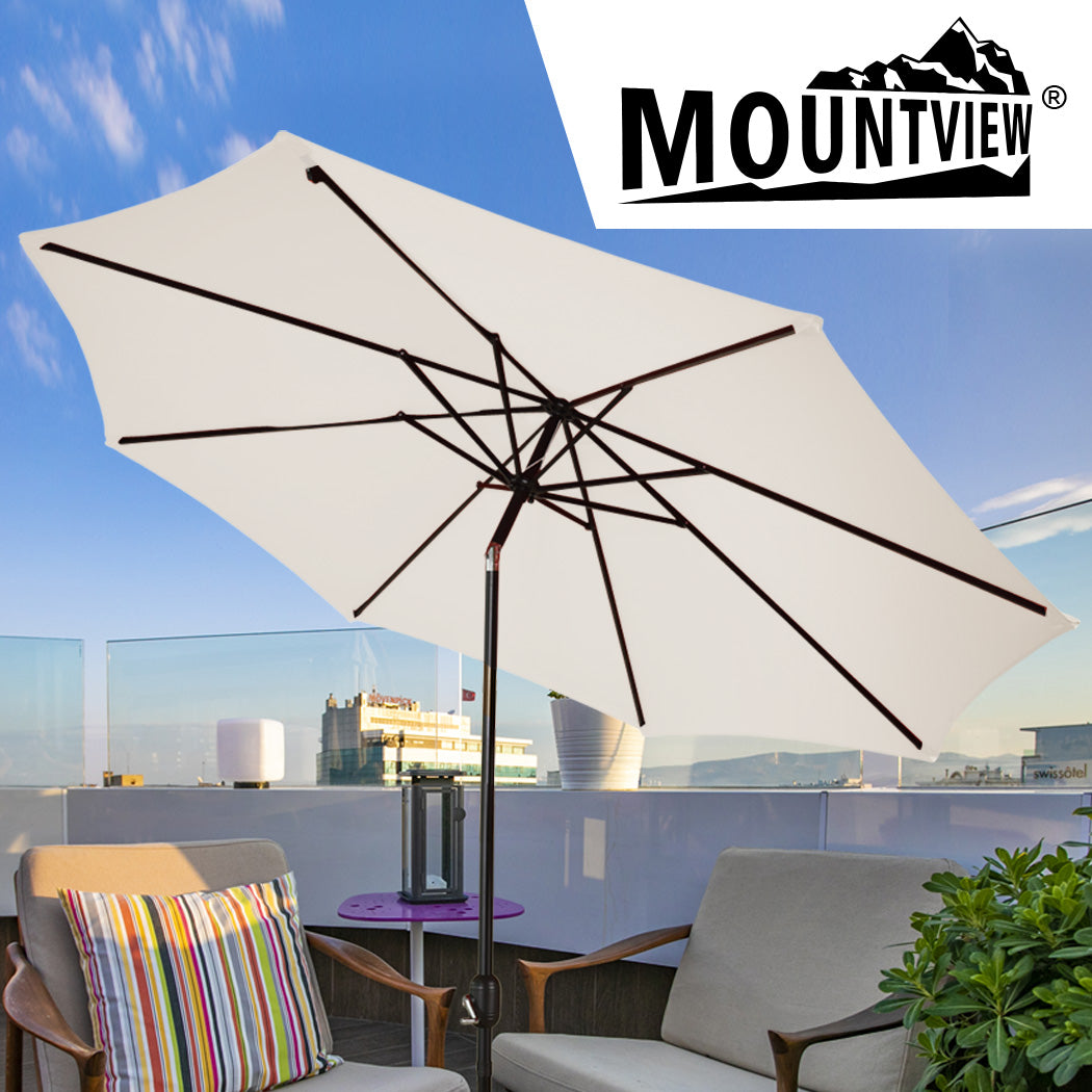 Mountview Outdoor Patio Aluminum Tiltable Beige-1942352874029846535