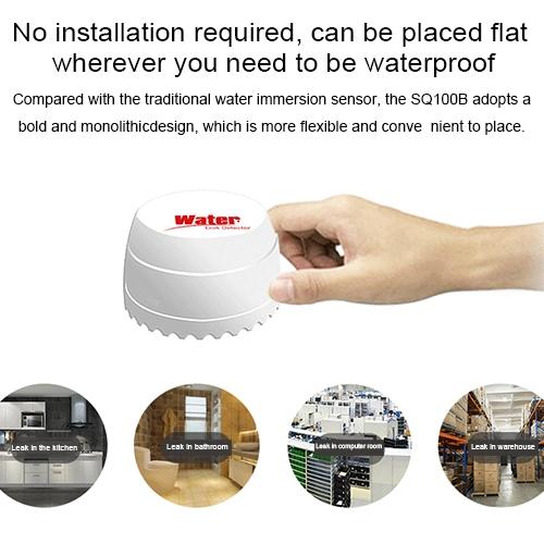 Water Leak Detector With Dual Sensors - White-1915196624582348807