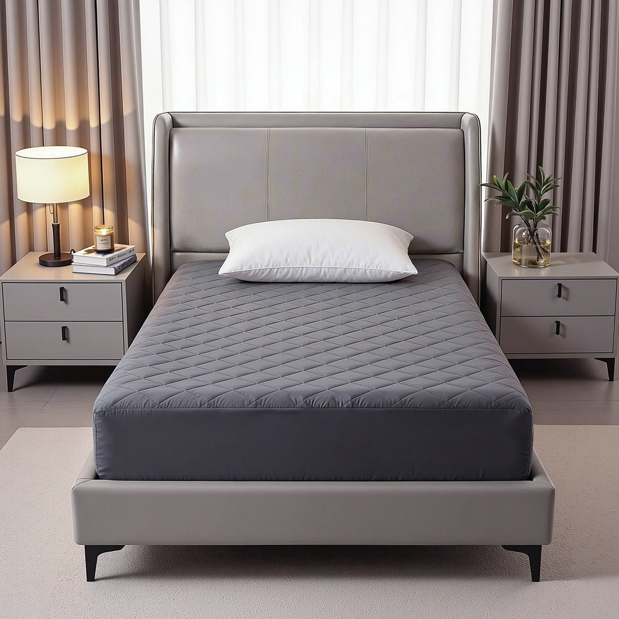 Giselle Water-Resistant Mattress Protector Microfiber 360° Fit Double