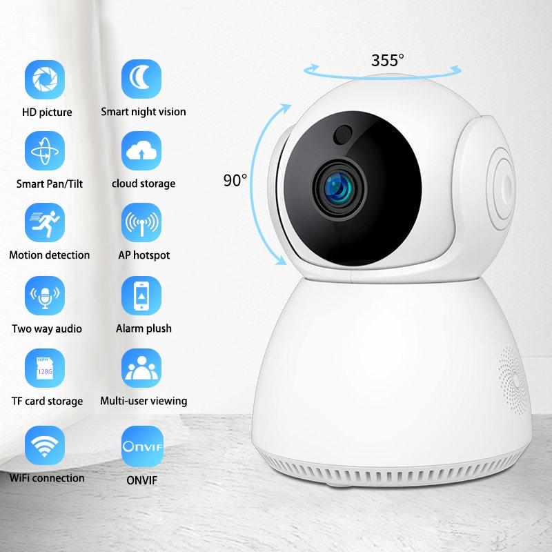 Smart Wifi Security Camera With Pan-Tilt 3.0Mp Tf Card Two-Way Audio Motion Detection Night Vision-1915196616202129409