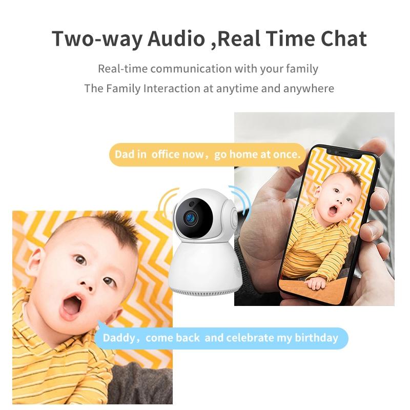 Smart Wifi Security Camera With Pan-Tilt 3.0Mp Tf Card Two-Way Audio Motion Detection Night Vision-1915196616202129411