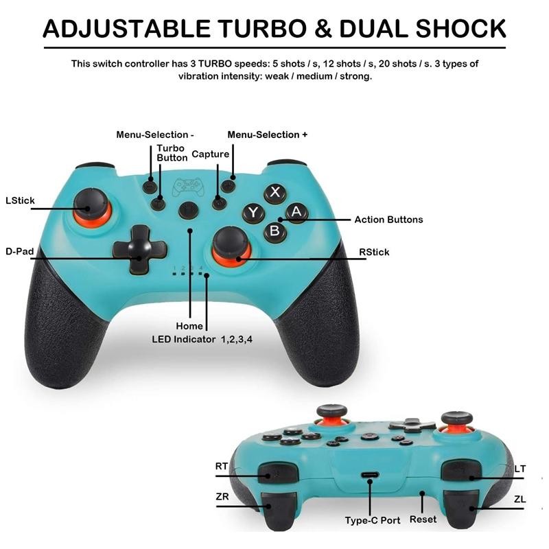 Switch Pro 6-Axis Tooth Gamepad-1915196545934954499