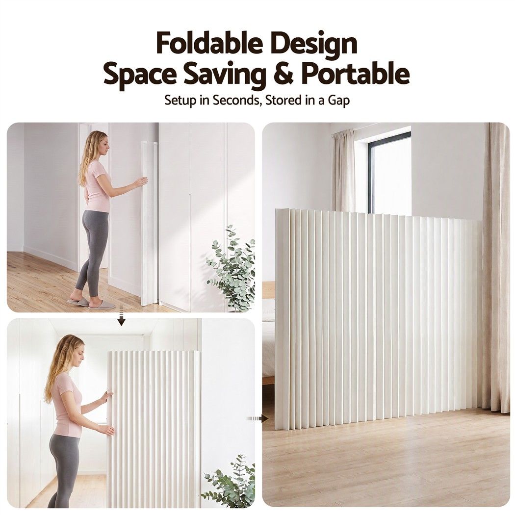 Artiss Paper Room Divider Folding Partition Screen Honeycomb Privacy Screen Freestanding 150cm White