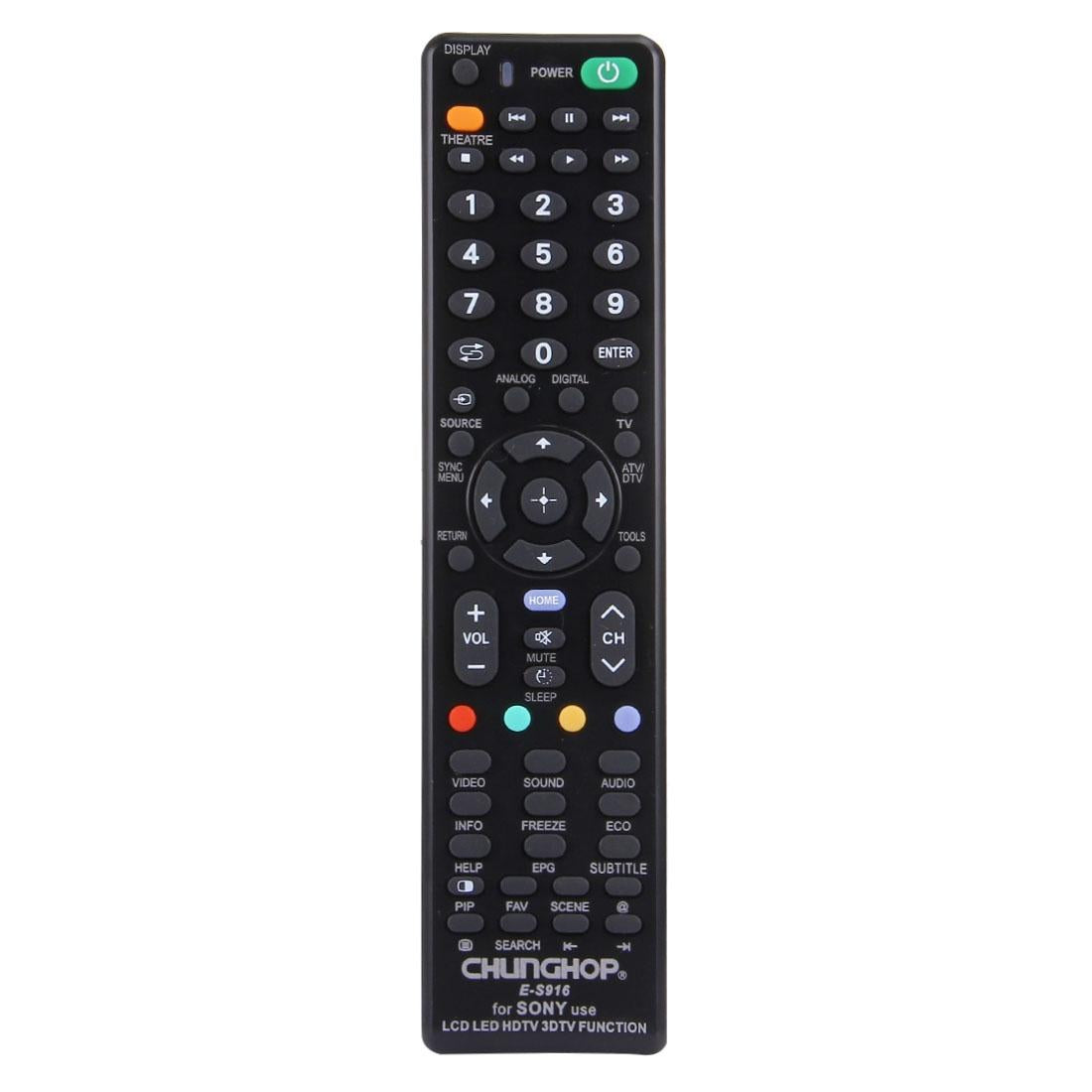 Universal Remote For Sony Led / Lcd / 3Dtv - Chunghop E S916-1915197024723144713