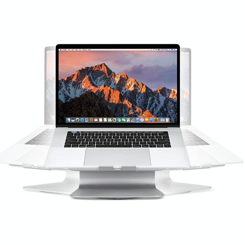 Aluminum Cooling Stand With Fan For Mac Ipad And Laptops - Silver Rotation Style-1915196598506360837