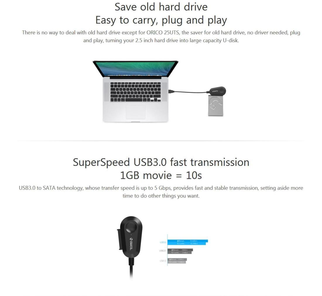 Sata To Usb 3.0 Adapter For 2.5 Hdd / Ssd-1915197755073105924