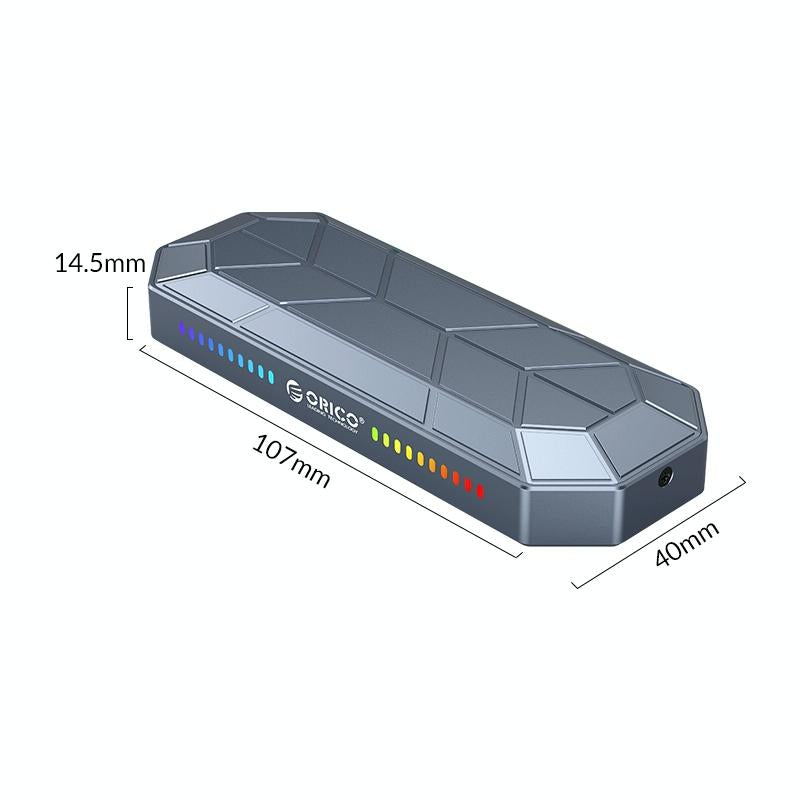 Rgb M.2 Nvme Ssd Enclosure - Compact Design-1915198323296440321
