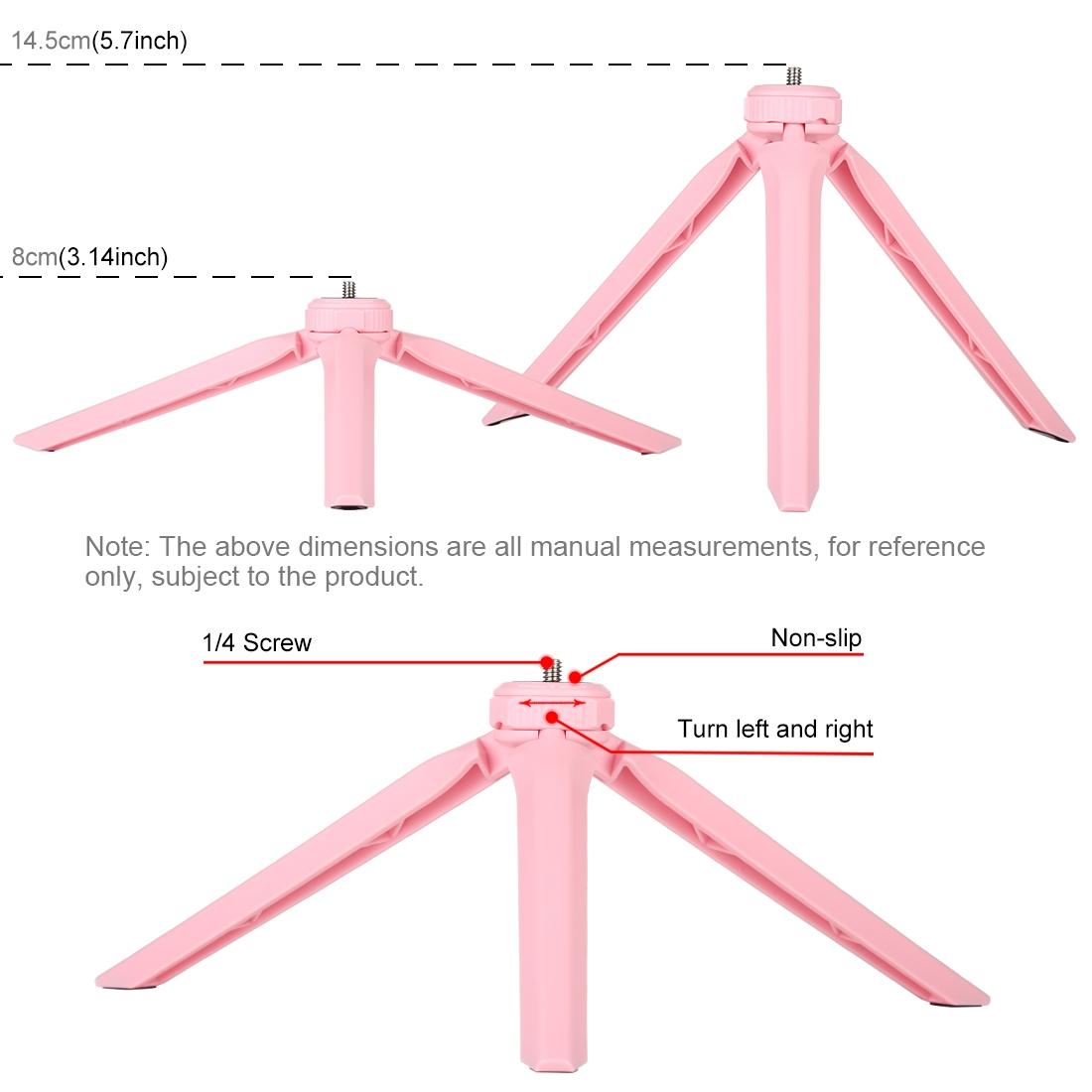 6.2 Led Ring Light With Usb 3 Modes Dimmable Cold Shoe Tripod Mount - Pink-1915196538020302852
