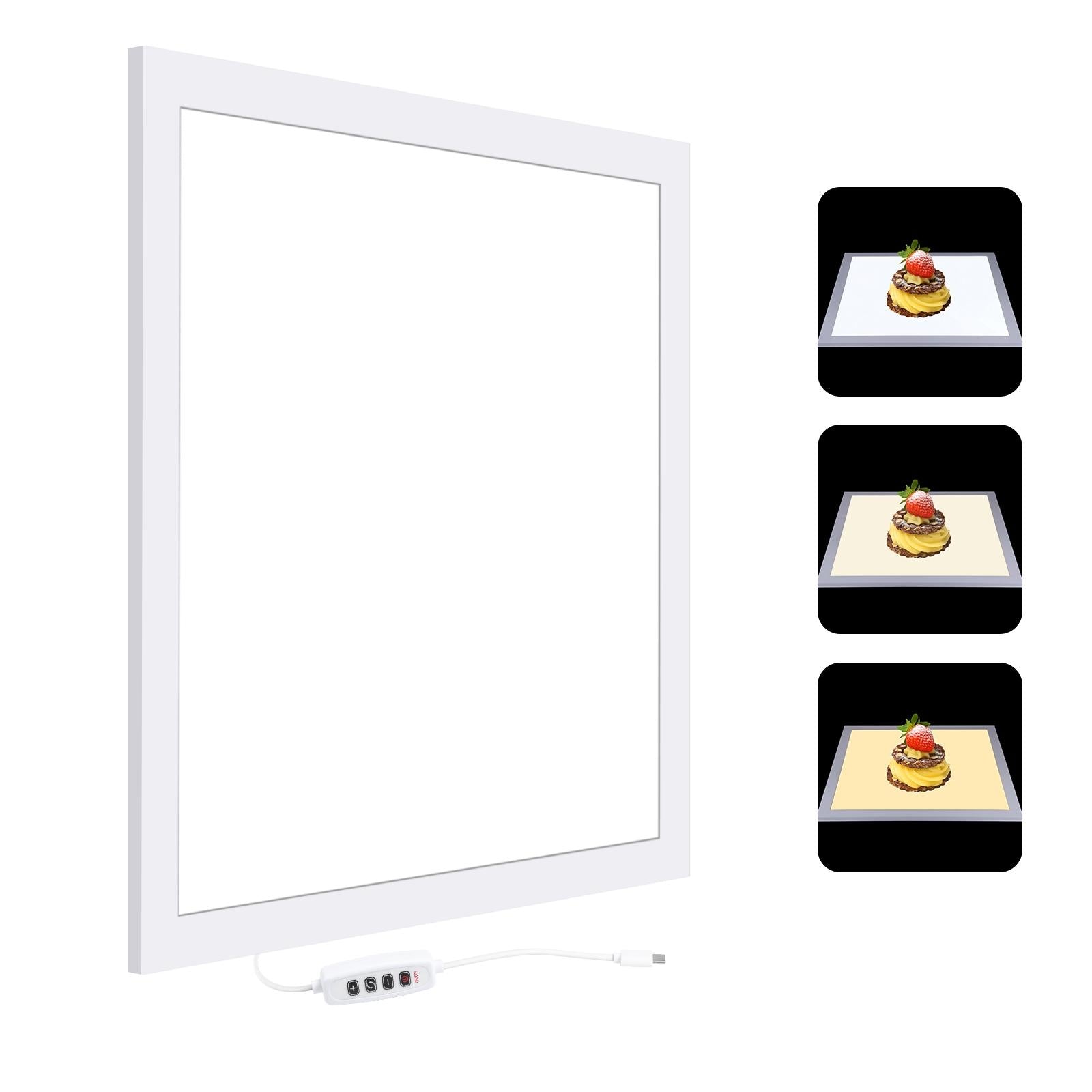 1000Lm Led Photography Light Panel With Switch - 38Cm Metal No Polar Dimming - 33.3Cm X 33.3Cm Effective Area-1915197063952470016
