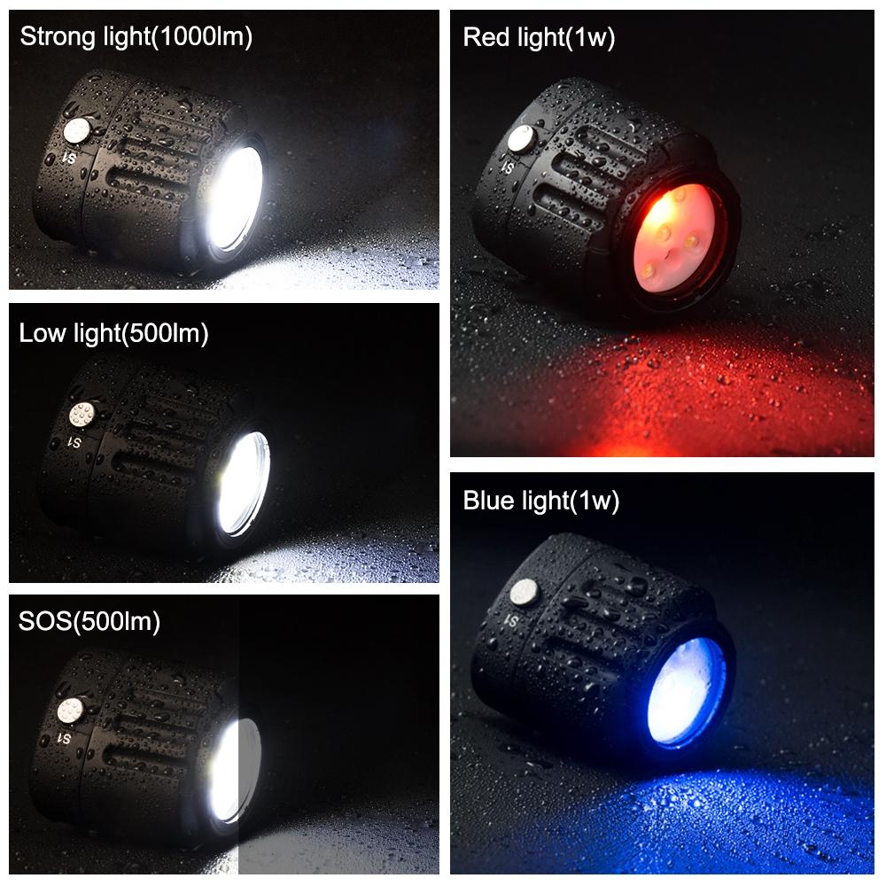 1000Lm Diving Light For Gopro Hero - 40M Underwater Photography Fill Light-1915196722892640259