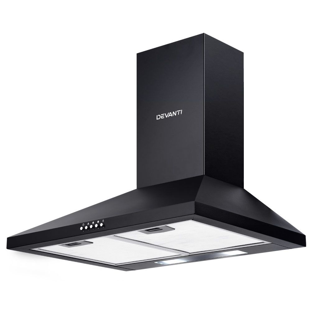 Devanti 600mm Range Hood 60cm Rangehood Black