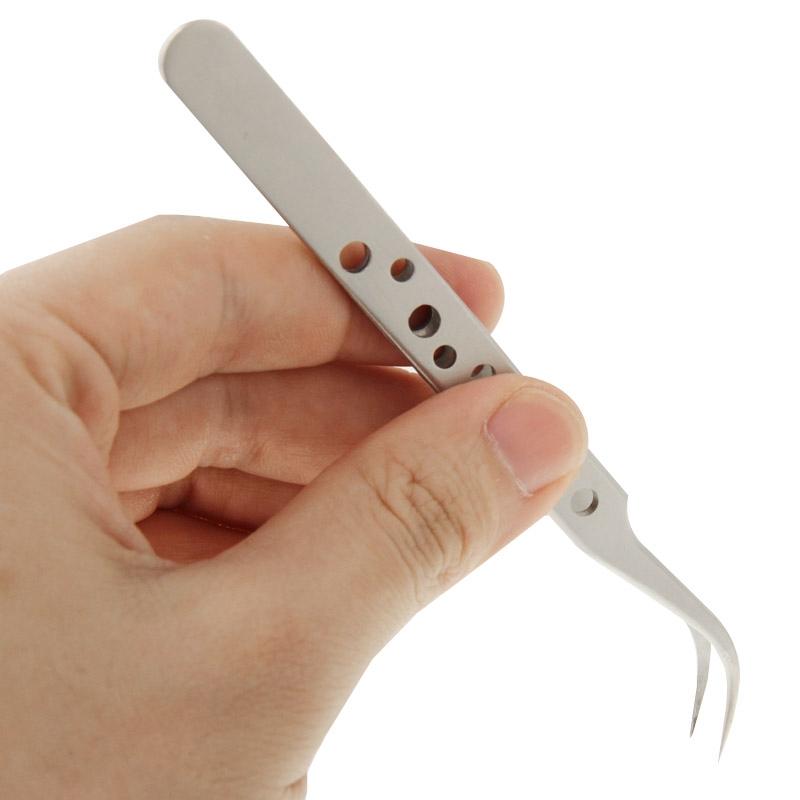 Curved Steel Tweezers - High Hardness Anti-Magnetic Anti-Acid-1915196980666175492