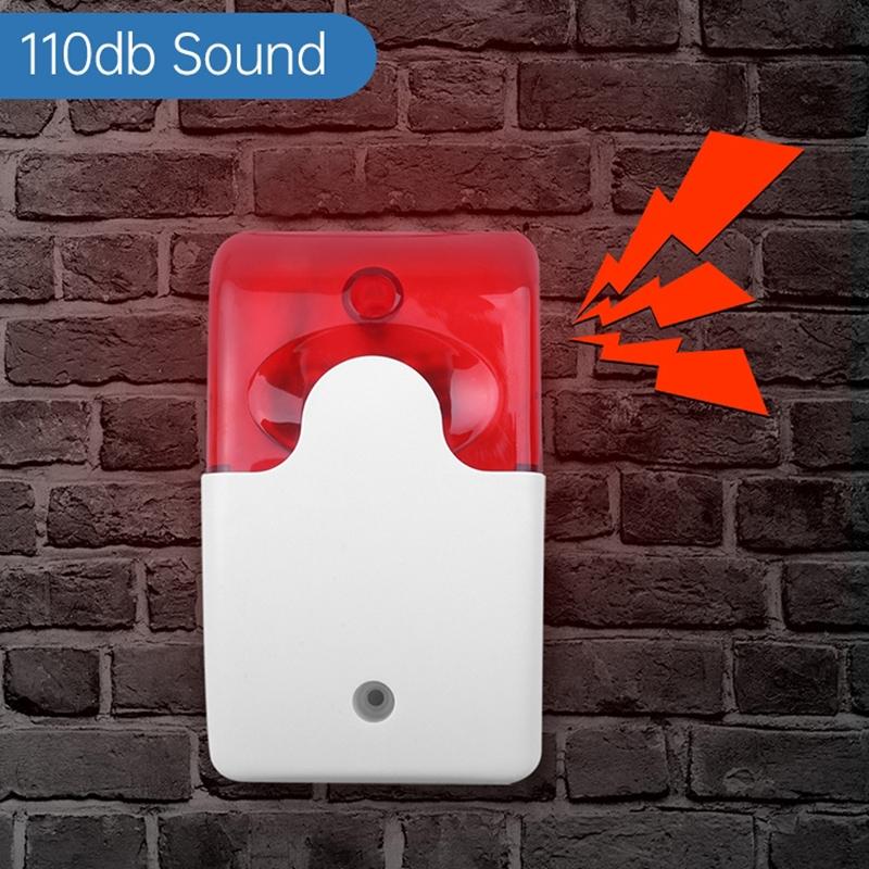 Compact Red Strobe Siren For Security Alarm-1915196987595165701