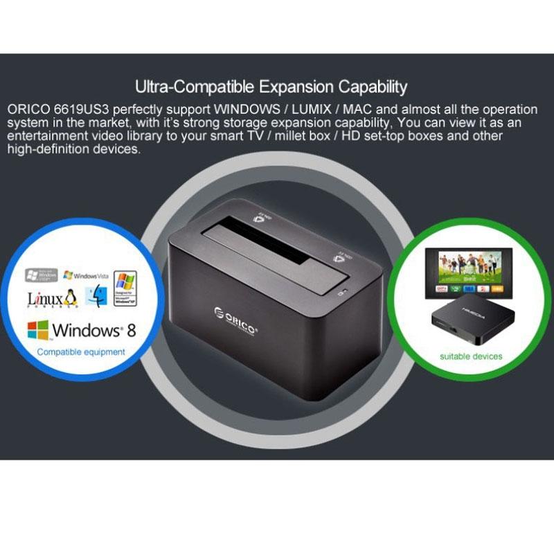 High-Speed Usb 3.0 To Sata Dock For 2.5 / 3.5 Hdd - Black-1915196726269054979