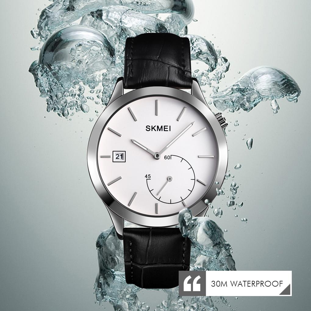 Stylish Waterproof Men Quartz Watch With Silver Steel Band-1915196536514547714