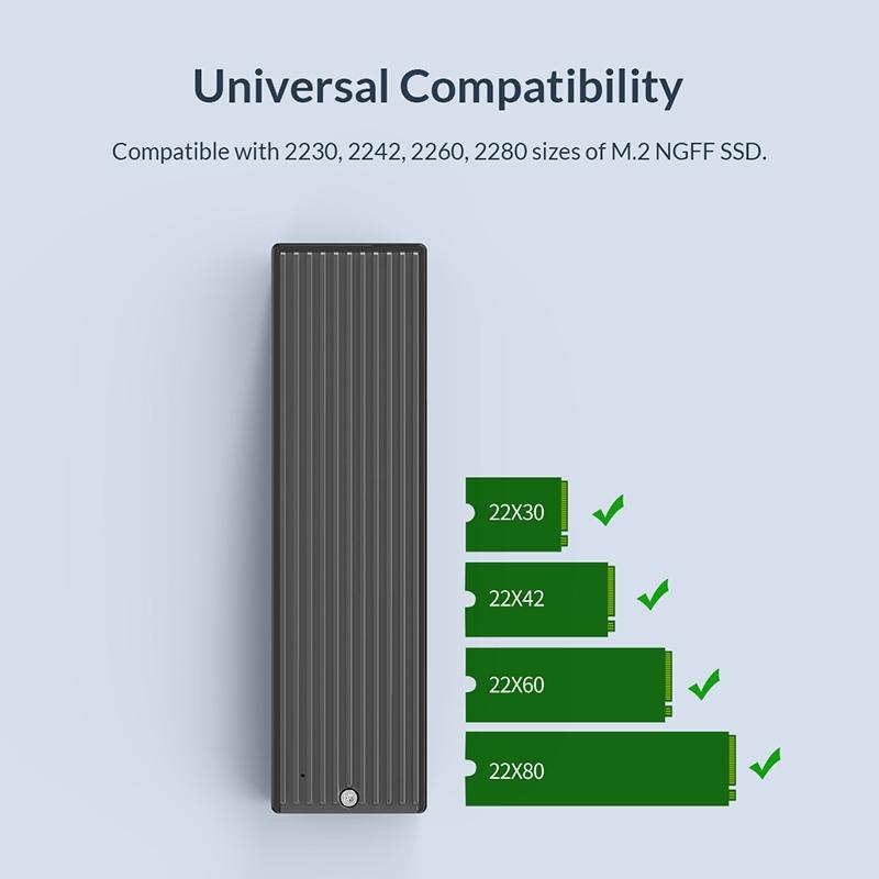 High-Speed M.2 Ssd Enclosure - Compact Design-1915197175793586179