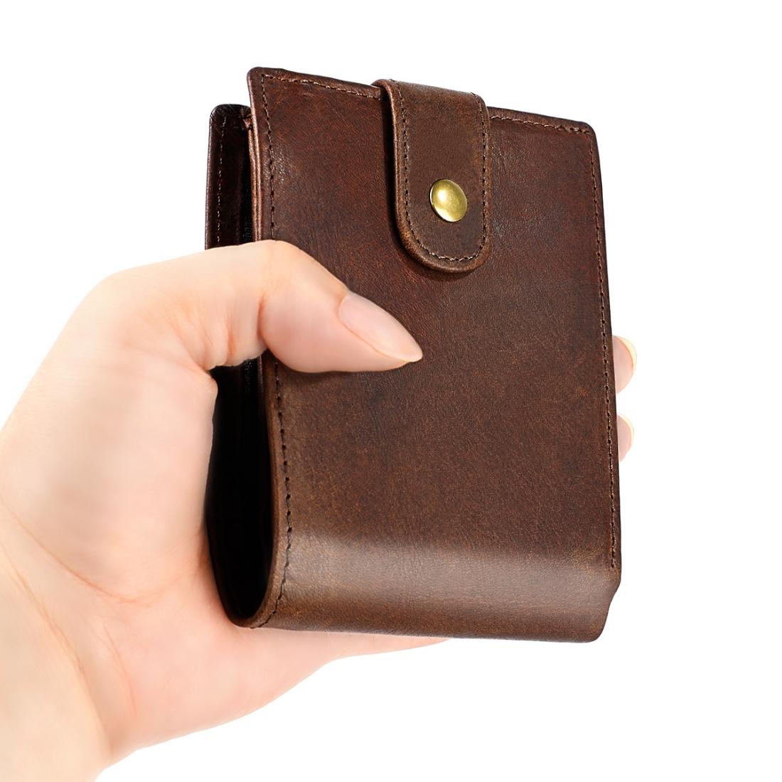 Leather Rfid Blocking Card Wallet - Multi Bit-1915197899571073026