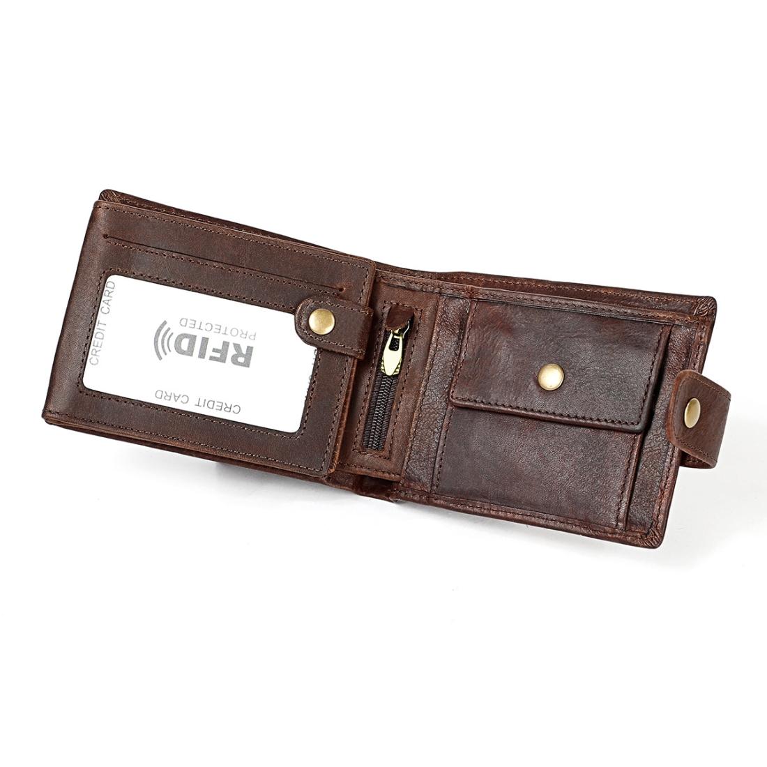 Leather Rfid Blocking Card Wallet - Multi Bit-1915197899571073027