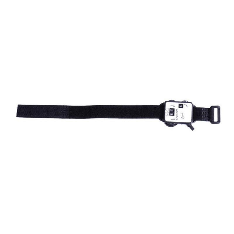 Black Portable Golf Watch With Manual Counter-1915197123532558338