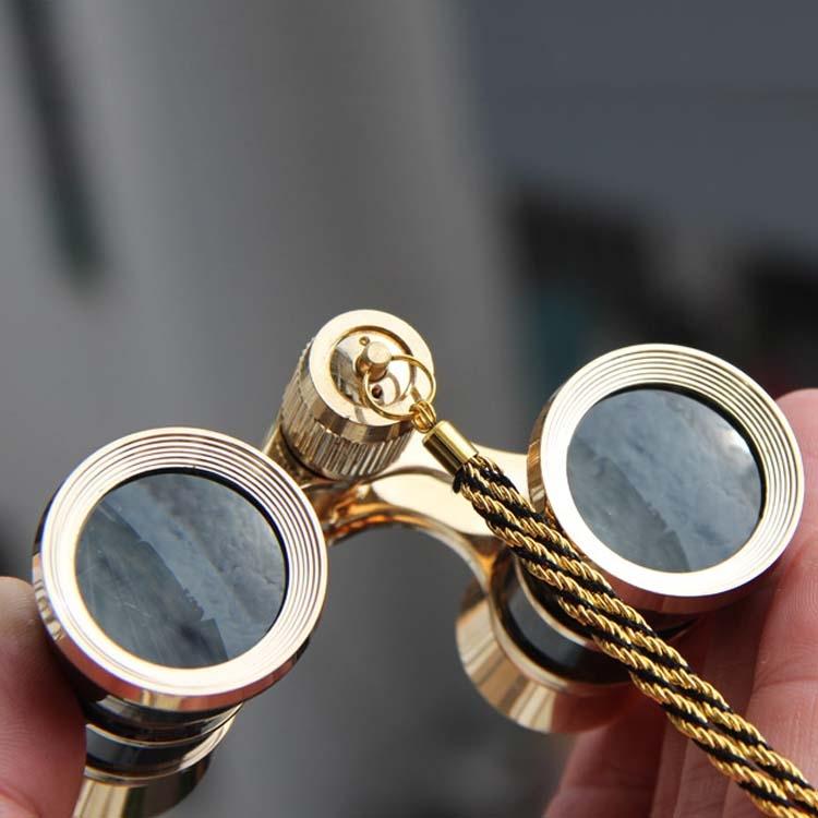 Classical Ladies Binoculars For Drama Watching With Chain - 3X25Mm Black-1915196514381205506