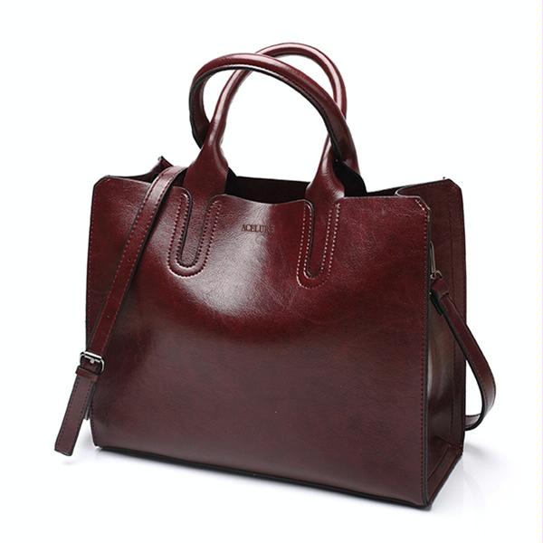 Leather Women Tote Bag For Casual Shoulder Carry-1915198135114797064