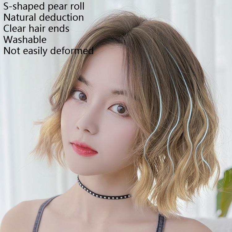 32Cm Short Curly Wig For Women - Natural Look Light Tea-1915196870943182850