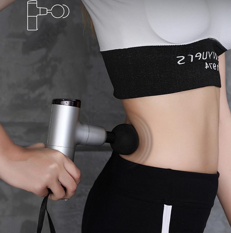 Electric Shock Muscle Massage Gun - Silver Pocket-1915197431004401670