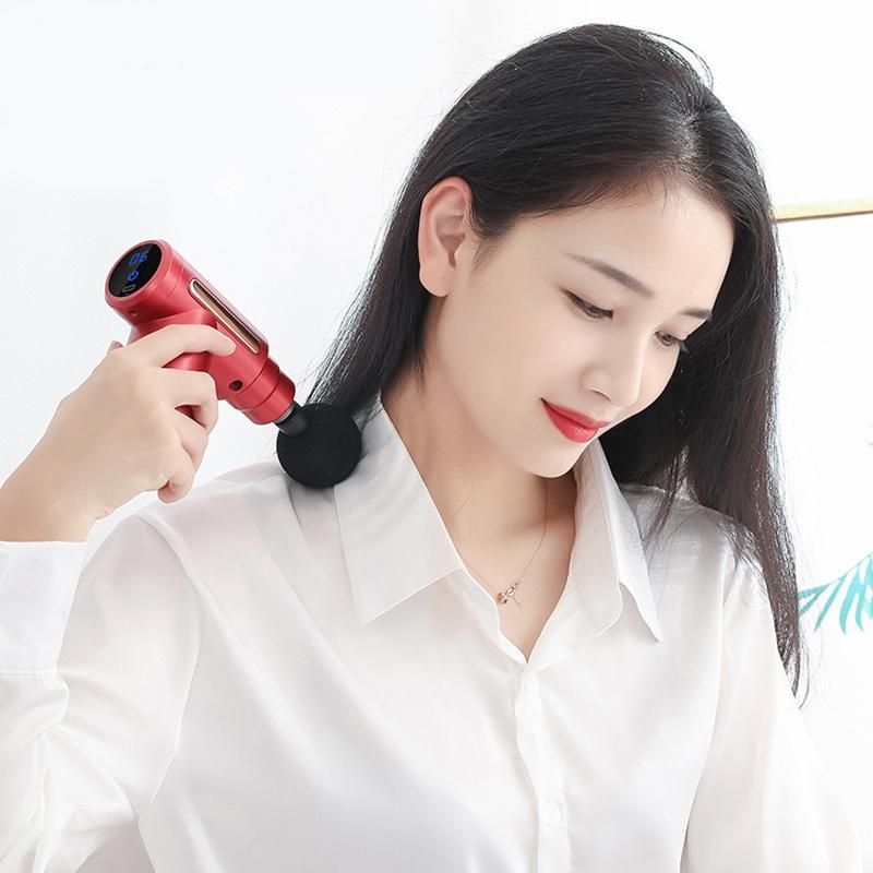 Electric Shock Muscle Massage Gun - Mini Red Fascia Pocket-1915197043480072198