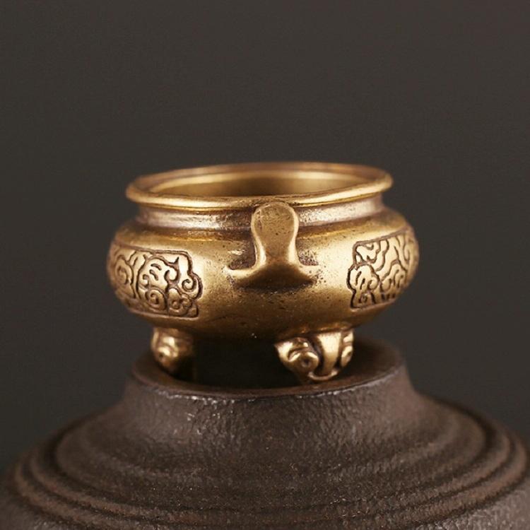 Vintage Brass Tripod Censer For Home Decor-1915196877423382529