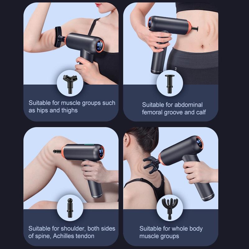 Professional Muscle Relaxing Massage Gun - Black-1915198347384328198