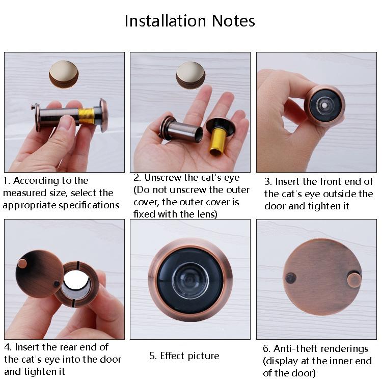 2-Pack Wide-Angle Security Door Viewer - 200 Degree Hd Glass Lens Anti-Tiny Green Bronze-1915197034730754054