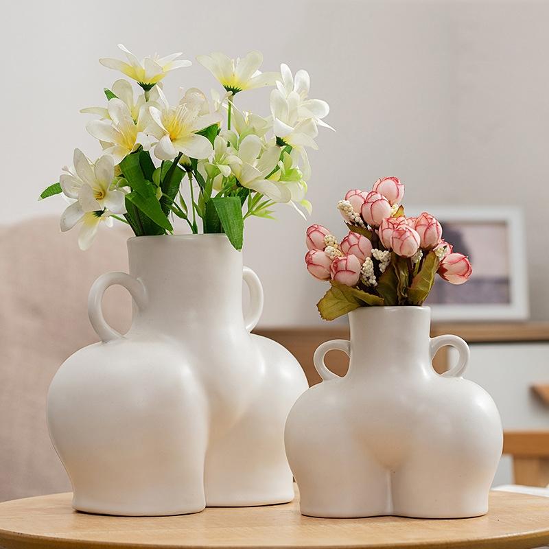 Small Matte Pink Ceramic Vase For Home Decor And Dried Flower Arrangements-1915197698974289926