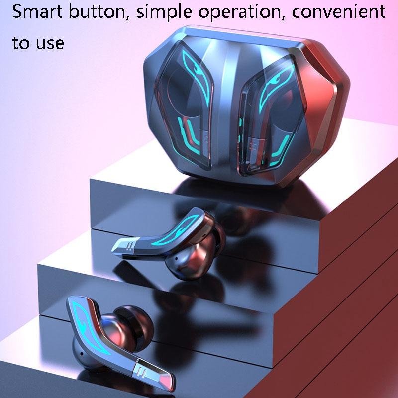 Wireless Bluetooth 5.2 Earphones With Low Delay And Hi-Fi Sound Black With Breathing Light-1915196838680596483