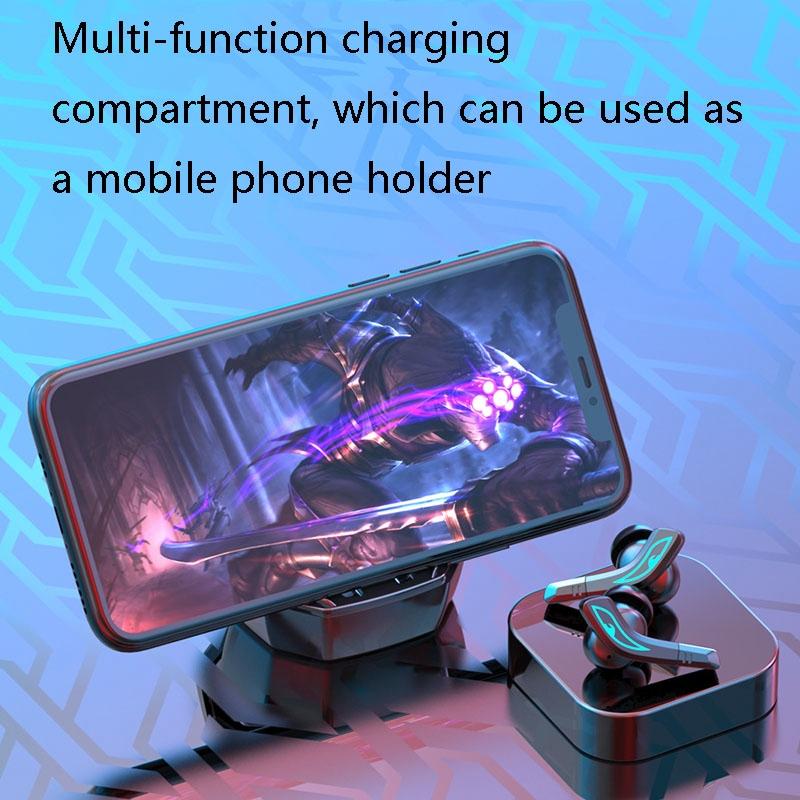 Wireless Bluetooth 5.2 Earphones With Low Delay And Hi-Fi Sound Black With Breathing Light-1915196838680596484