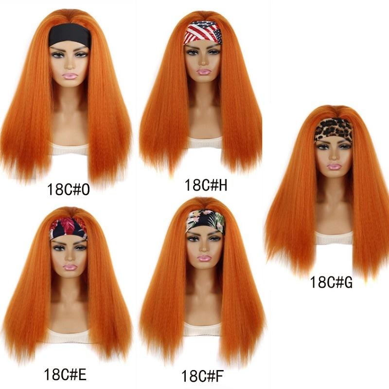18C Long Hair Turban Headband With Corn Beard Wig-1915197049251434497