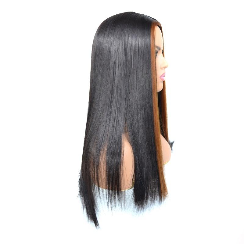 Women Medium Straight Haircut Wig - Bleached & Dyed-1915197131019390979
