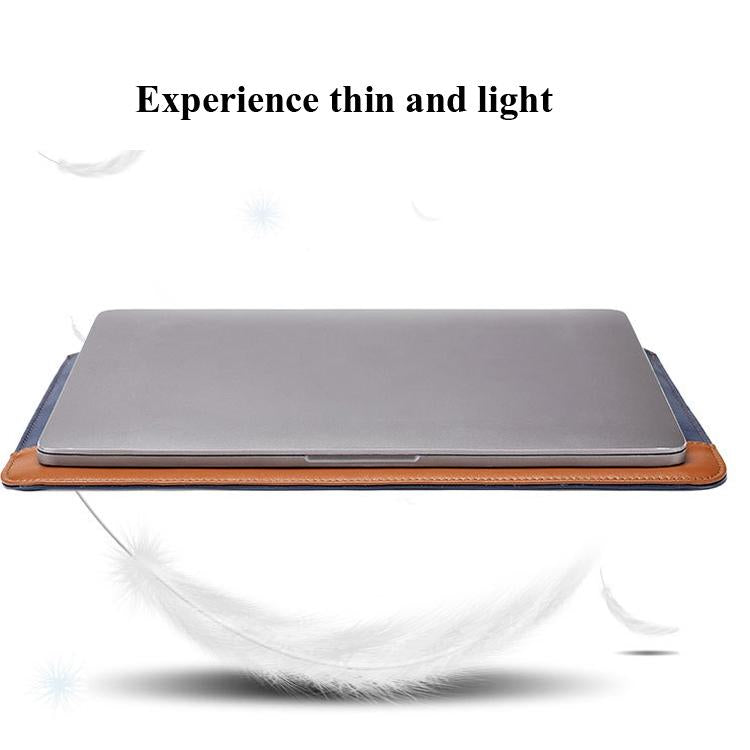 Microfiber Notebook Liner & Power Bag - Horizontal - Gray & Brown - 11-12 Inch-1915197049431789571