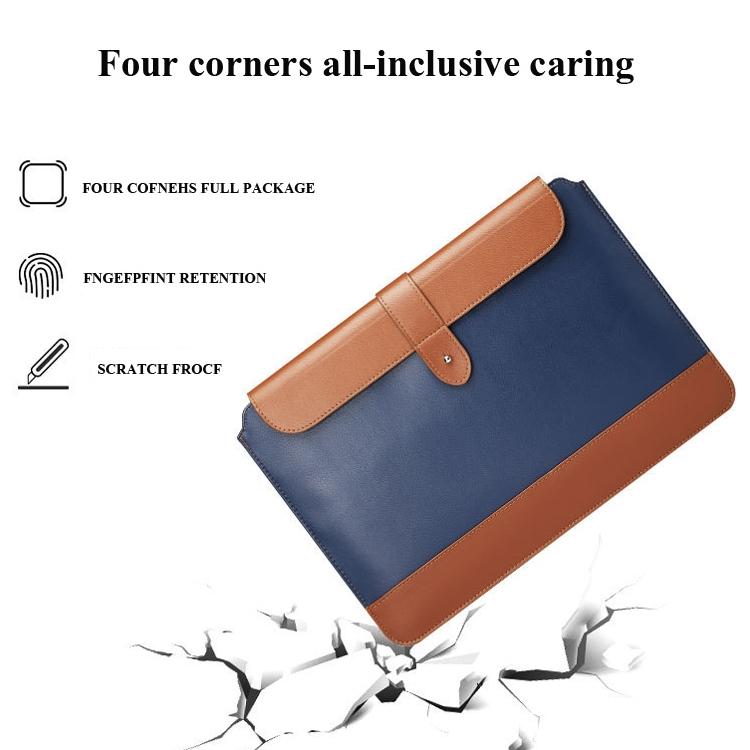 Microfiber Notebook Liner & Power Bag - Horizontal - Gray & Brown - 11-12 Inch-1915197049431789572