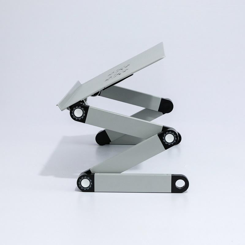 Adjustable Folding Laptop Desk With Mouse Board - Silver-1915198108938145797