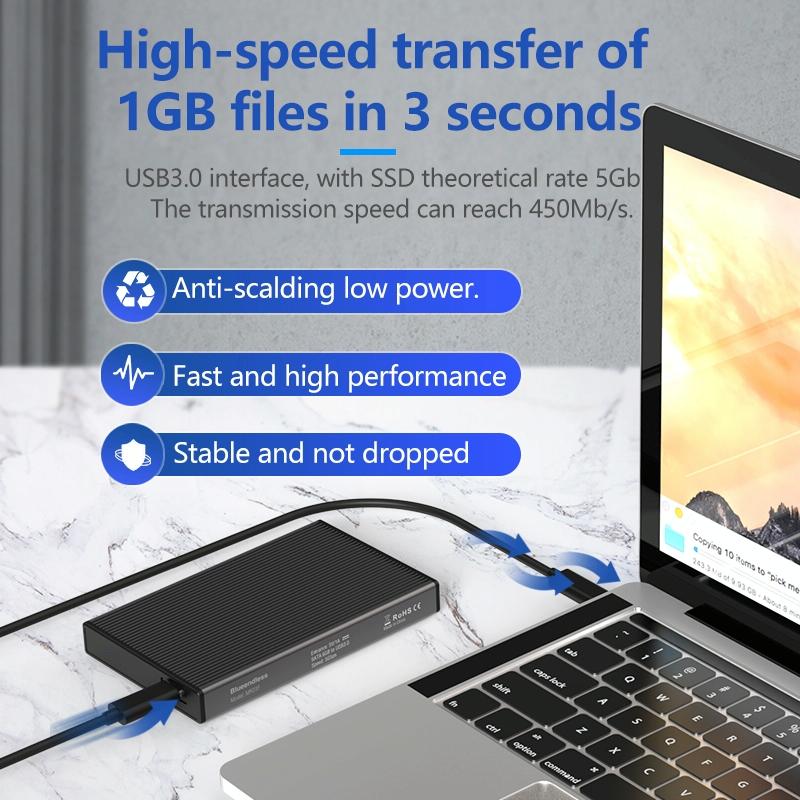 Portable 2.5 Sata Ssd Enclosure With Usb3.0 - Tool-Free-1915198120745111558