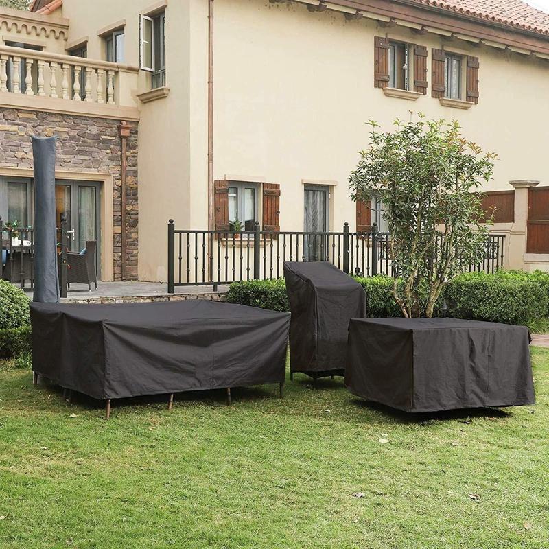 Waterproof Outdoor Furniture Cover - 210X110X70Cm - Dustproof & Uv-Proof - Oxford Cloth - Black-1915196970448850946