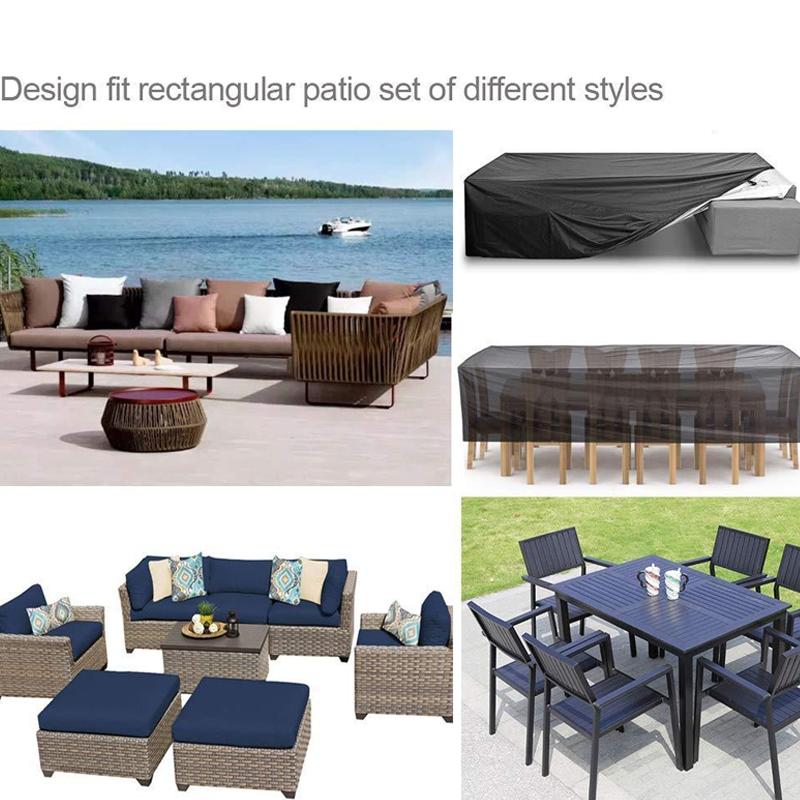 Waterproof Outdoor Furniture Cover - 210X110X70Cm - Dustproof & Uv-Proof - Oxford Cloth - Black-1915196970448850948