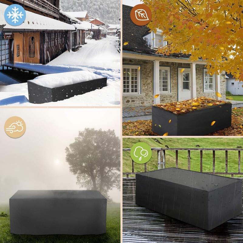 Waterproof Outdoor Furniture Cover - 210X110X70Cm - Dustproof & Uv-Proof - Oxford Cloth - Black-1915196970448850950