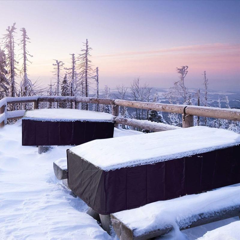 Waterproof Outdoor Furniture Cover - Protects Table And Chairs From Dust And Uv Rays - 205X104X71Cm - Black-1915196976874524677