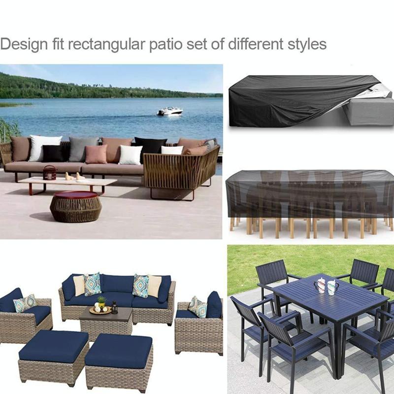 Waterproof Outdoor Furniture Cover For Garden Table And Chairs - 150X150X75Cm-1915196662079426564