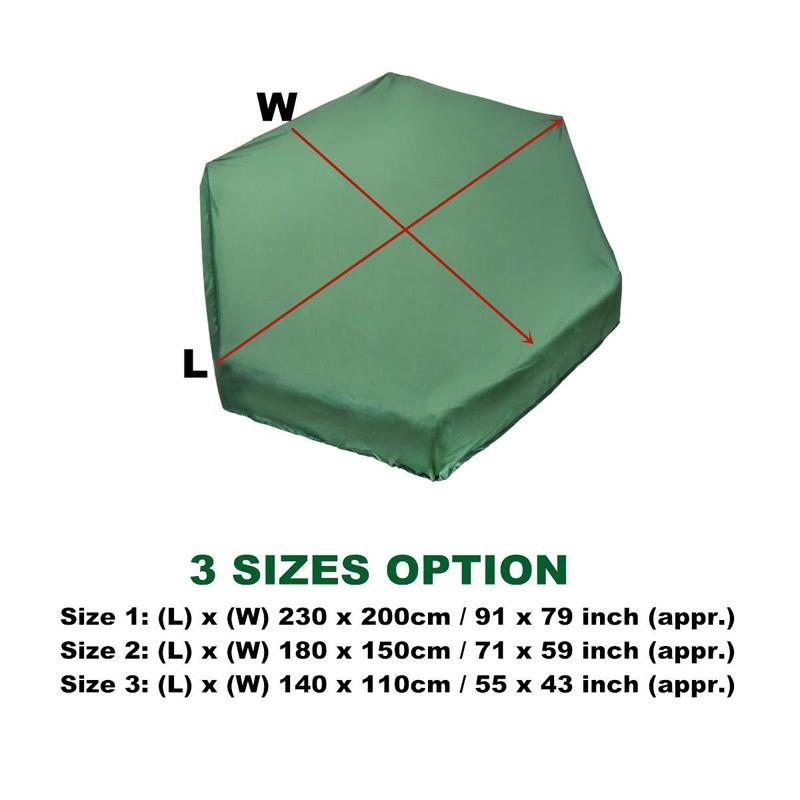 Waterproof Hexagonal Toy Cover - Uv & Dust-Proof - 230X200Cm - Green-1915196912965914626