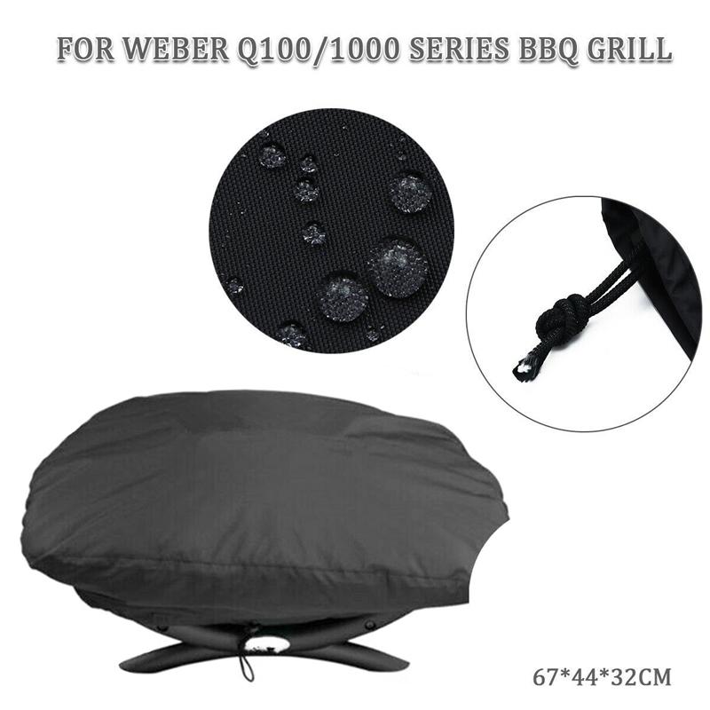 Waterproof Cover For Weber 7100 / Q100 / Q1000 - 67.1X44X32Cm - Ideal For Outdoor Camping And Garden Use-1915197146928386050